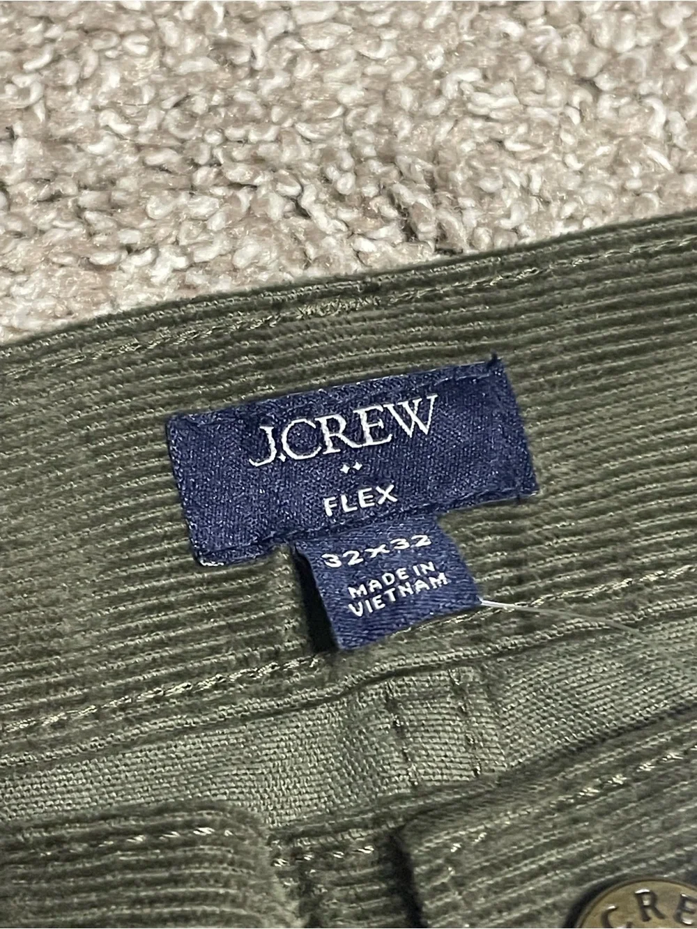 NWT J. Crew Flex Straight Corduroy Pants Men’s 32x32